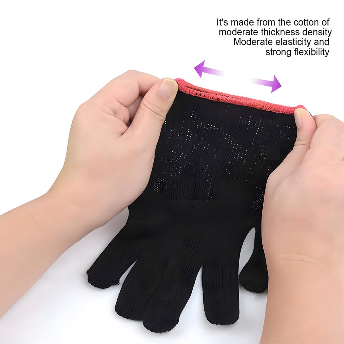 ZKGYUS 2 Pièce Gants Contre La Chaleur De Protection,Gant de Coiffure,Gant de Protection,Gants Coiffure Anti Chaleur,Professionnels Gants Anti Chaleur pour Coiffure,pour cheveux Curling Le fer