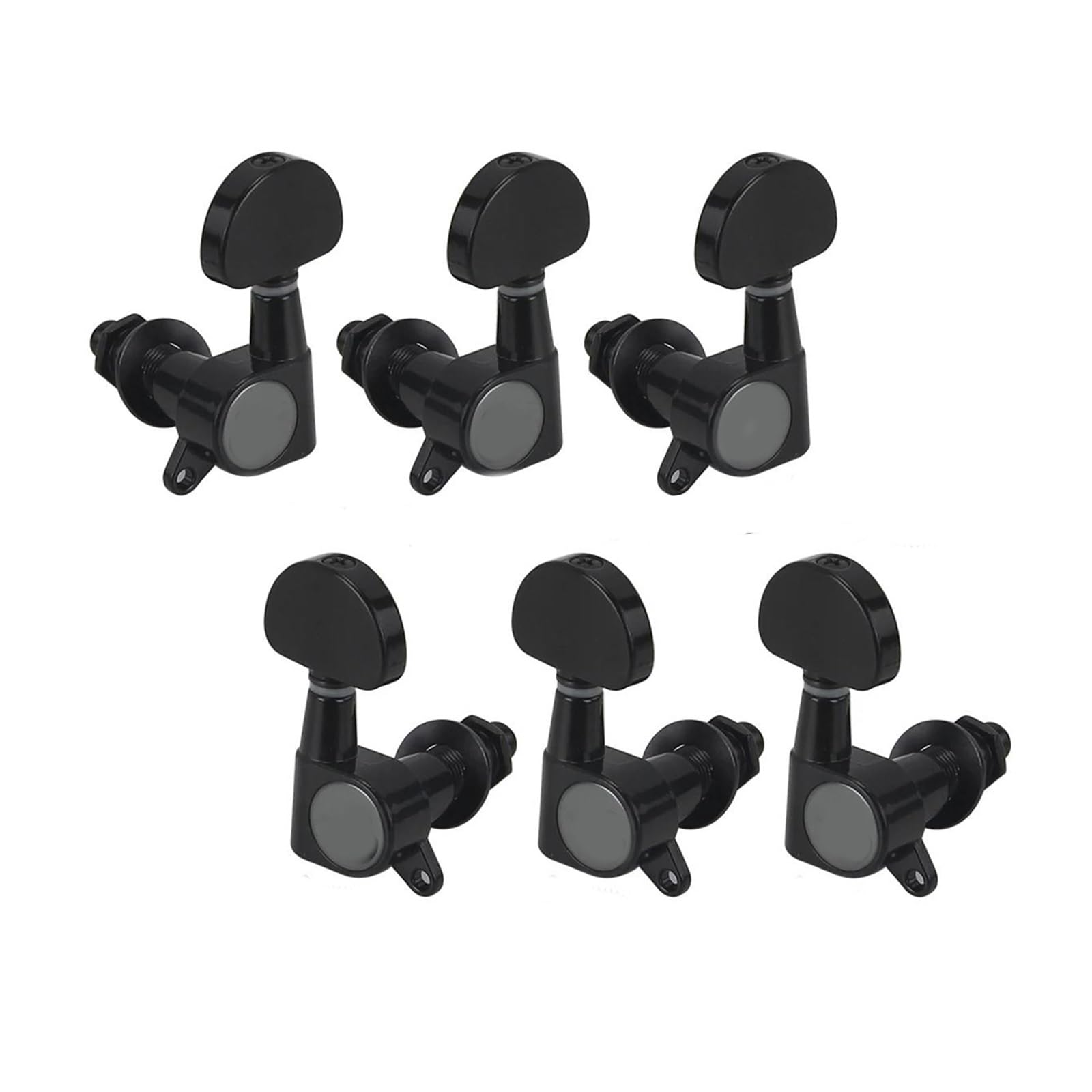 Juego De 6 Clavijas Afinación Guitarra Metal Completamente Cerradas Clavijas Guitarra
