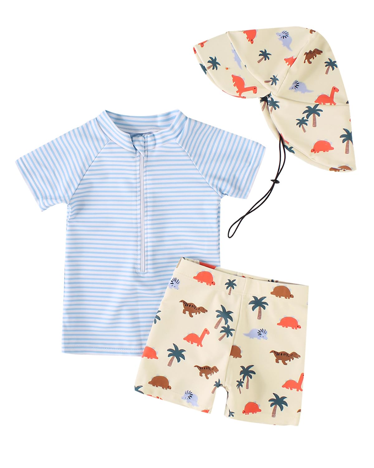 WYTbaby Ropa UV Traje de baño para bebé niño de dos piezas manga corta natación bañador pantalones cortos ropa de protección UV 3 meses - 3 años