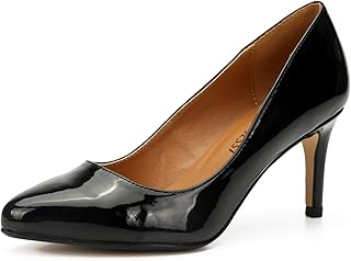 Unisex Men's Women's Classic Mid Kitten Heel Pumps