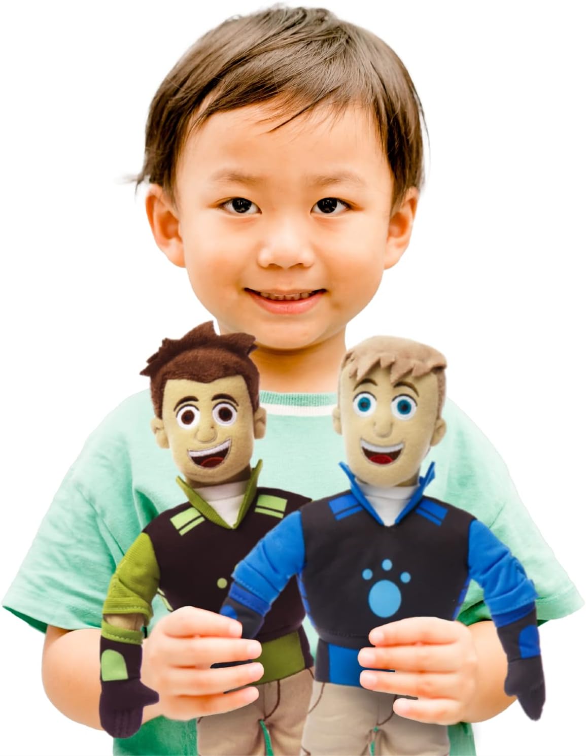 Mighty Mojo Wild Kratts Plush Toy Doll – Chris & Martin Kratt 14" – Adventure Set – Creature Power Suit - Embroidered Details for Fans of The Popular TV Series - PBS