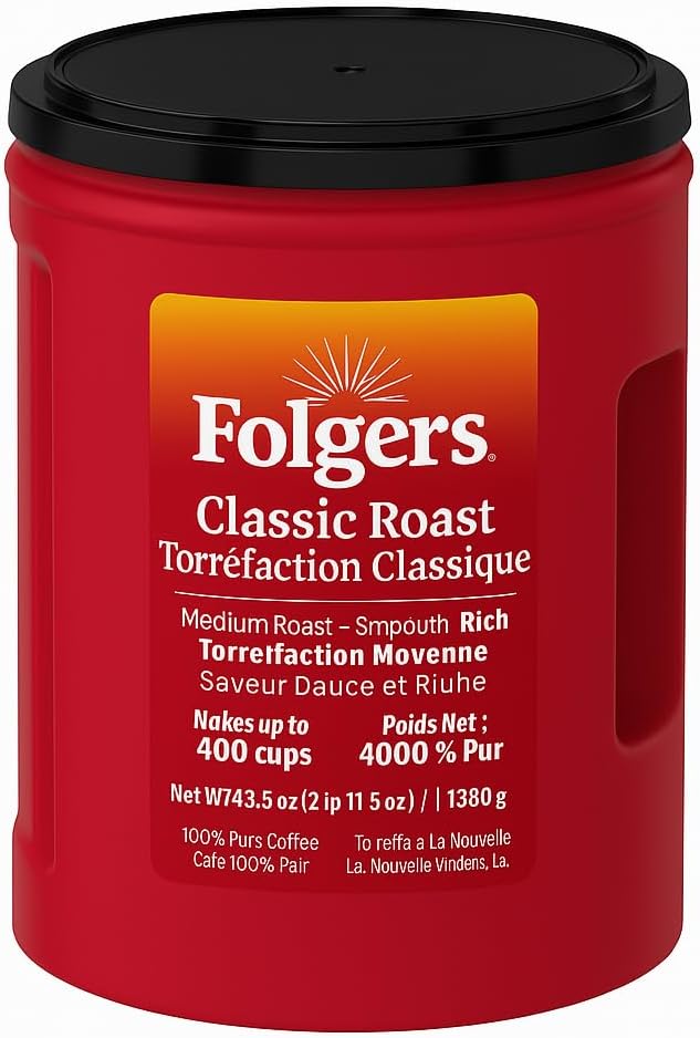 Folger Classic Roast Ground Coffee (43.5 oz.) - 1 Pack