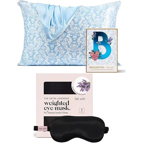 Bridgerton x Kitsch Satin Pillowcase & Eye Mask for Sleeping with Discount