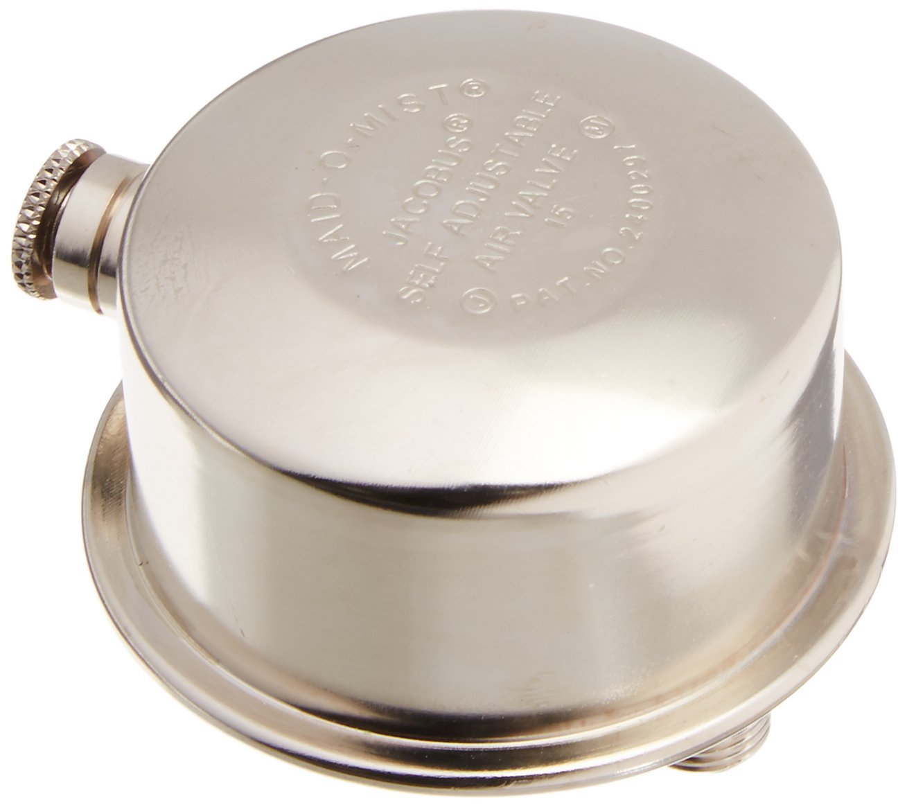 Maid-O'-Mist #5 1/8 inch Angle Steam Vent, bottom-up view showing brand and model details