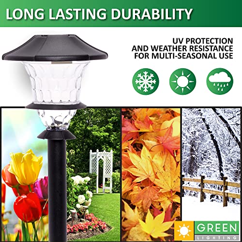 Greenlighting Low Voltage Landscape Lights, (6 Pack- Lights, Stakes & Quick Connectors) Led, Landscaping Lighting, Yard Lights, Pathway, Outdoor Walkways & Path, Garden, Waterproof, Metal Black #TOP5