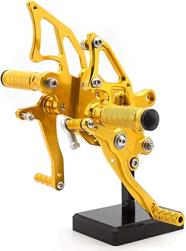 Miniatura 4 de FXCNC Juego de clavijas traseras CNC Billet para motocicleta, reposapiés totalmente ajustables, compatibles con YZF R25 R3 2014-2021, MT-25 MT-03