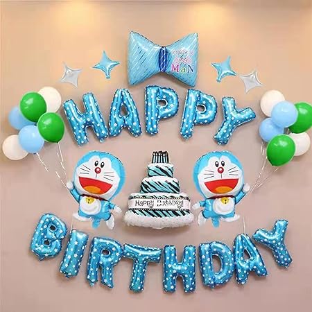 ドラえもん誕生日 飾り付け 誕生日 飾り 誕生日 バルーン 誕生日 かざりつけ 誕生日飾り Happy Birthday バルーン ハーフバースデー 飾り バースデー 飾り 女の子 男の子1 13歳 誕生日 飾り 33点セット 贈 風船 空気入れ 付き 子供用両面テープ セロハンテープ リボン