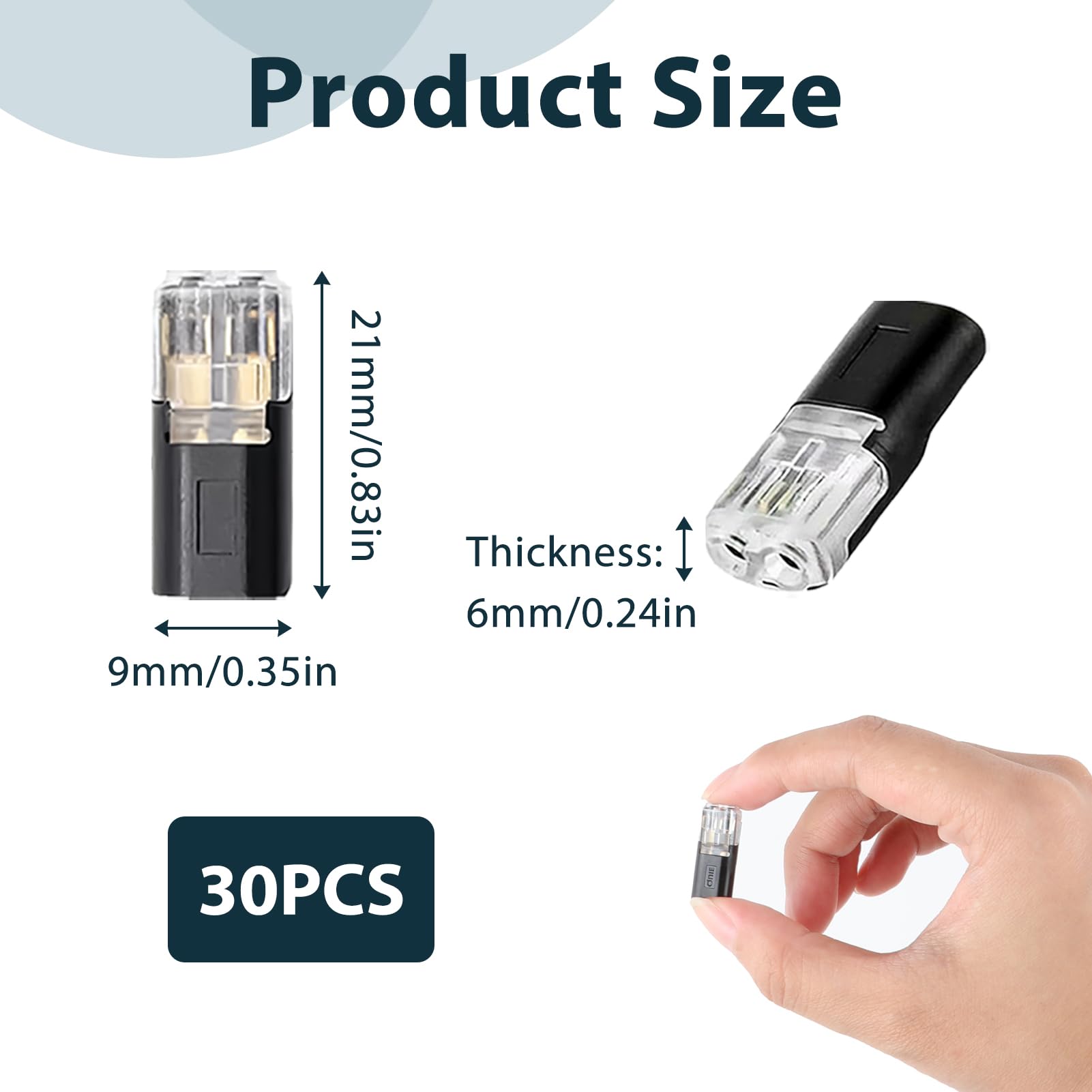 Câblage Auto étanche Lot De 30 Connecteurs Électriques Étanches 2 Broches 12V - Raccords Rapides Auto Pour Câbles 18-22 AWG Raccord Câble 2 Broches