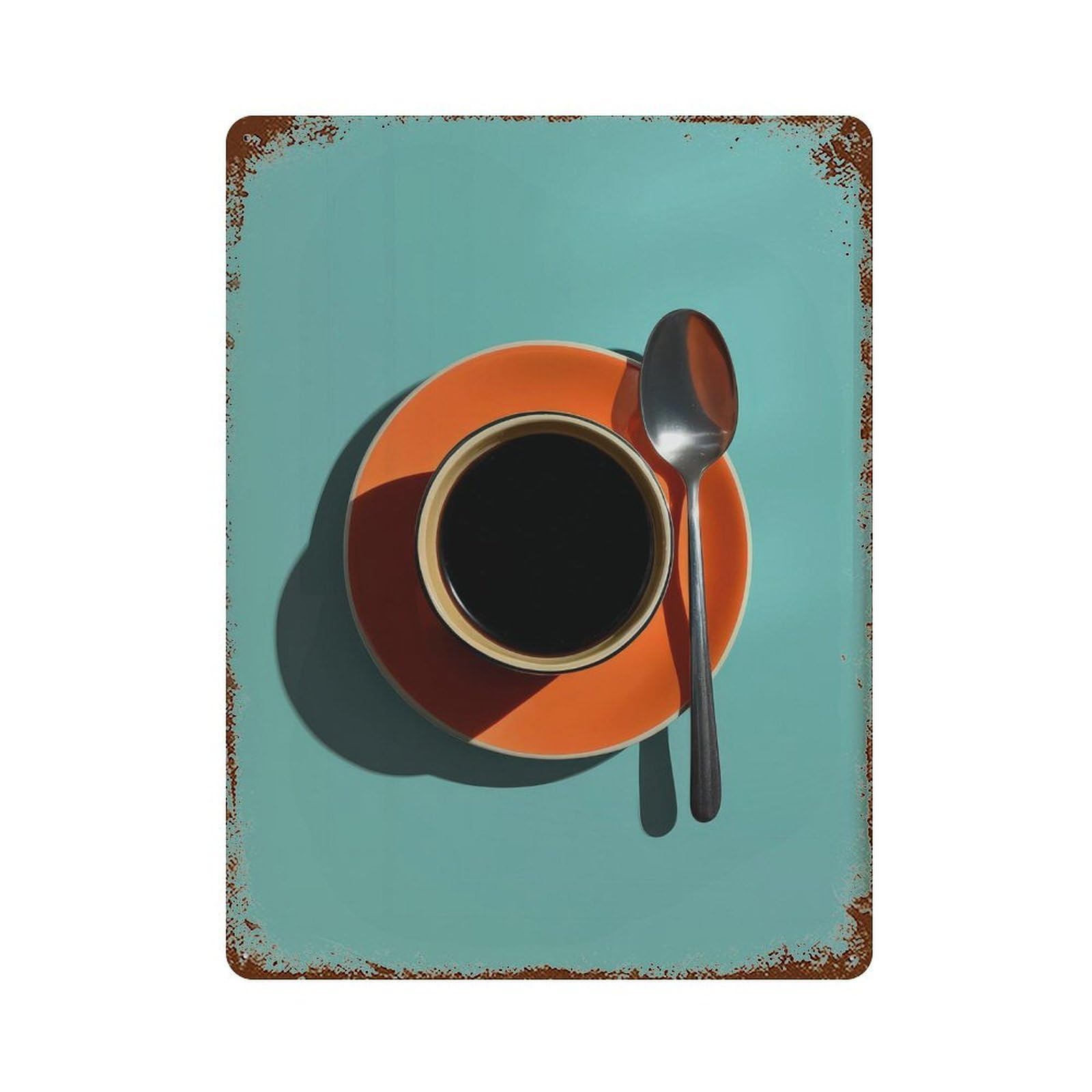 xiaoxiaoshen Coffee Cup Wall Decor Art Metal Tin Poster Modern Home Decor Art Home Bar Shop Decorations Vintage Sign 40x30cm