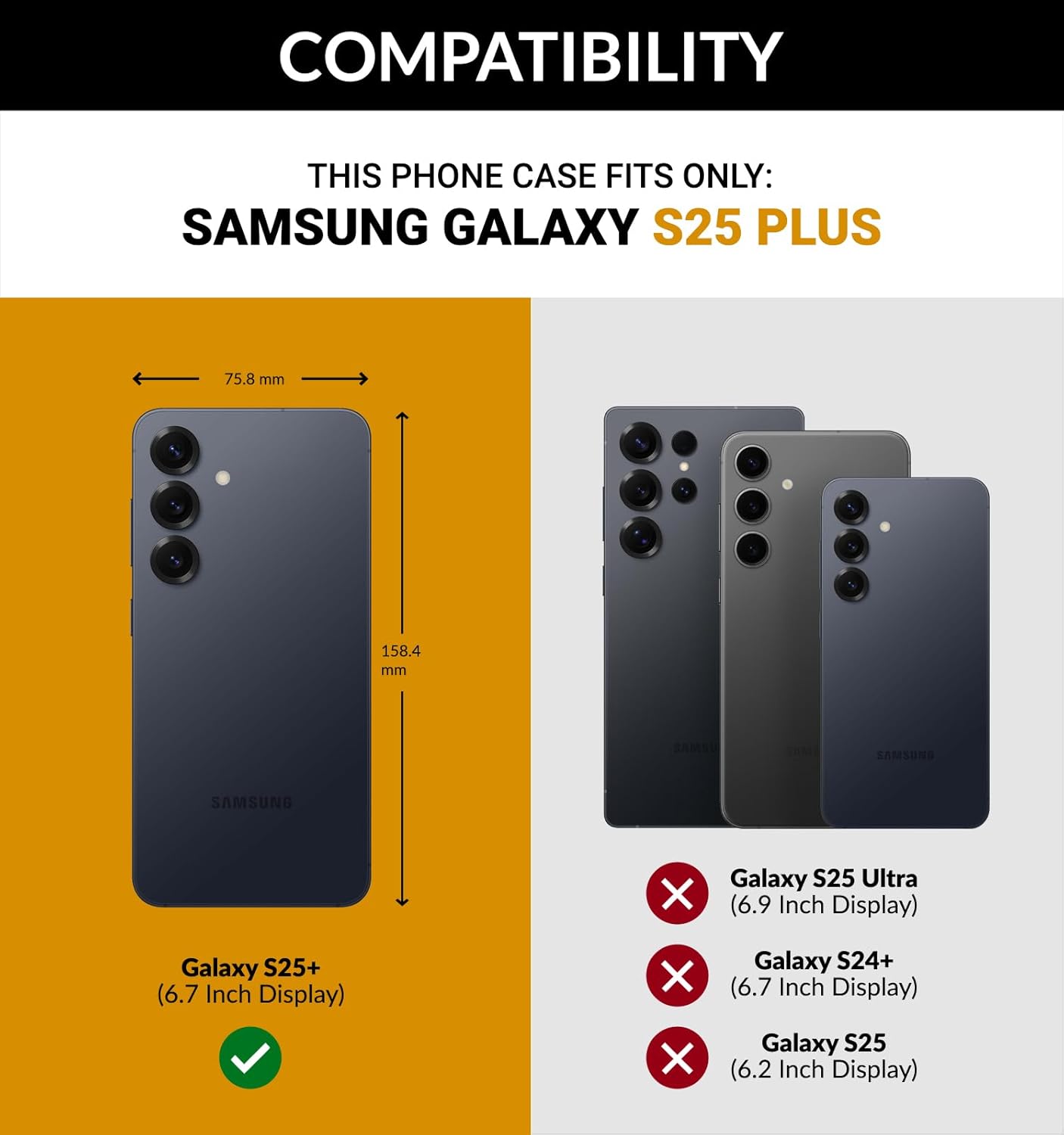 SURAZO Leather Case for Samsung Galaxy S25 Plus Case with Camera Protection - Genuine Leather Back Mobile Phone Case [Card Slot] [Stand Function] [Key Ring] Shockproof Genuine Leather Protective Case