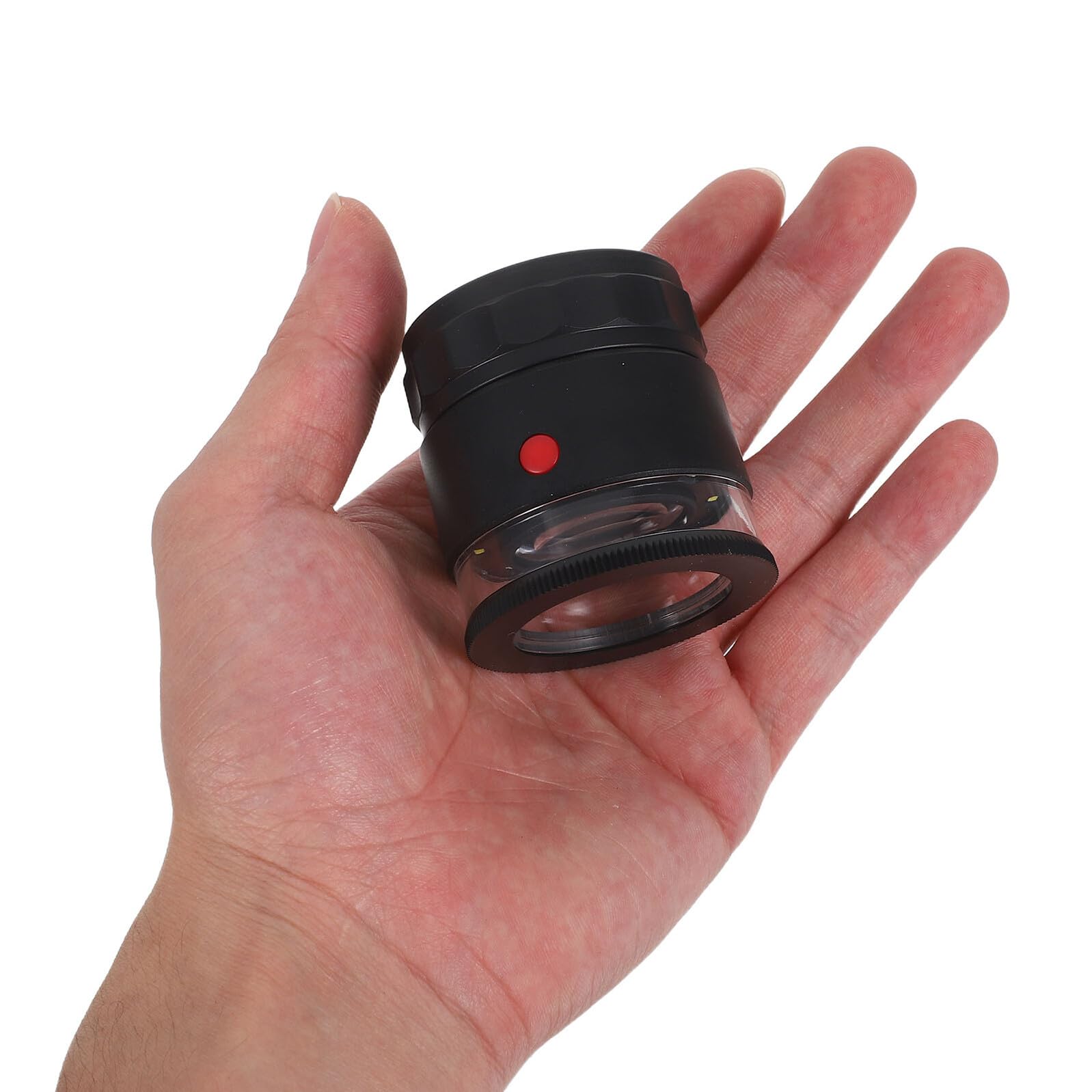 Lente d Ingrandimento con Scala Reticolo Lente da Gioielliere LED Ricaricabile Messa Fuoco Regolabile per Ispezione Gioielli Monete e Hobby