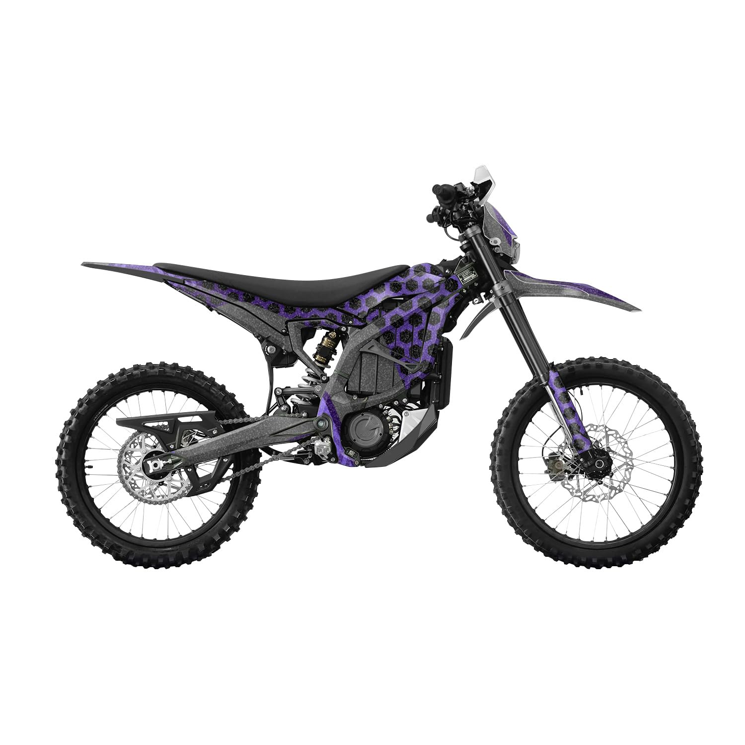 Glossy Glitter Surron Ultra Bee Graphics Kit Wrap - Hex Purple - Sur-Ron Skin - Premium 3M Vinyl Protective Wrap Decal Cover - Easy to Apply | Crafted in The USA by MightySkins