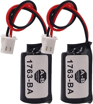 2-Pieces 3V PLC Backup Battery Replaces COMP-295 for Allen Bradley 1763-BA Micro 1100 Series Controller CR14250SE-AB Battery