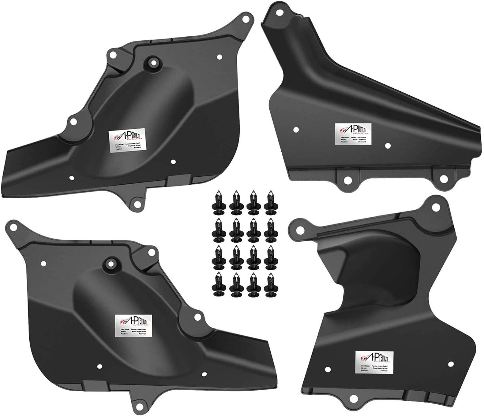 Splash Guards Fender Liner Shields Compatible with Toyota Land Cruiser J200 2007-2020 Lexus LX570 2008-2020 Front and Rear 4-PC Set