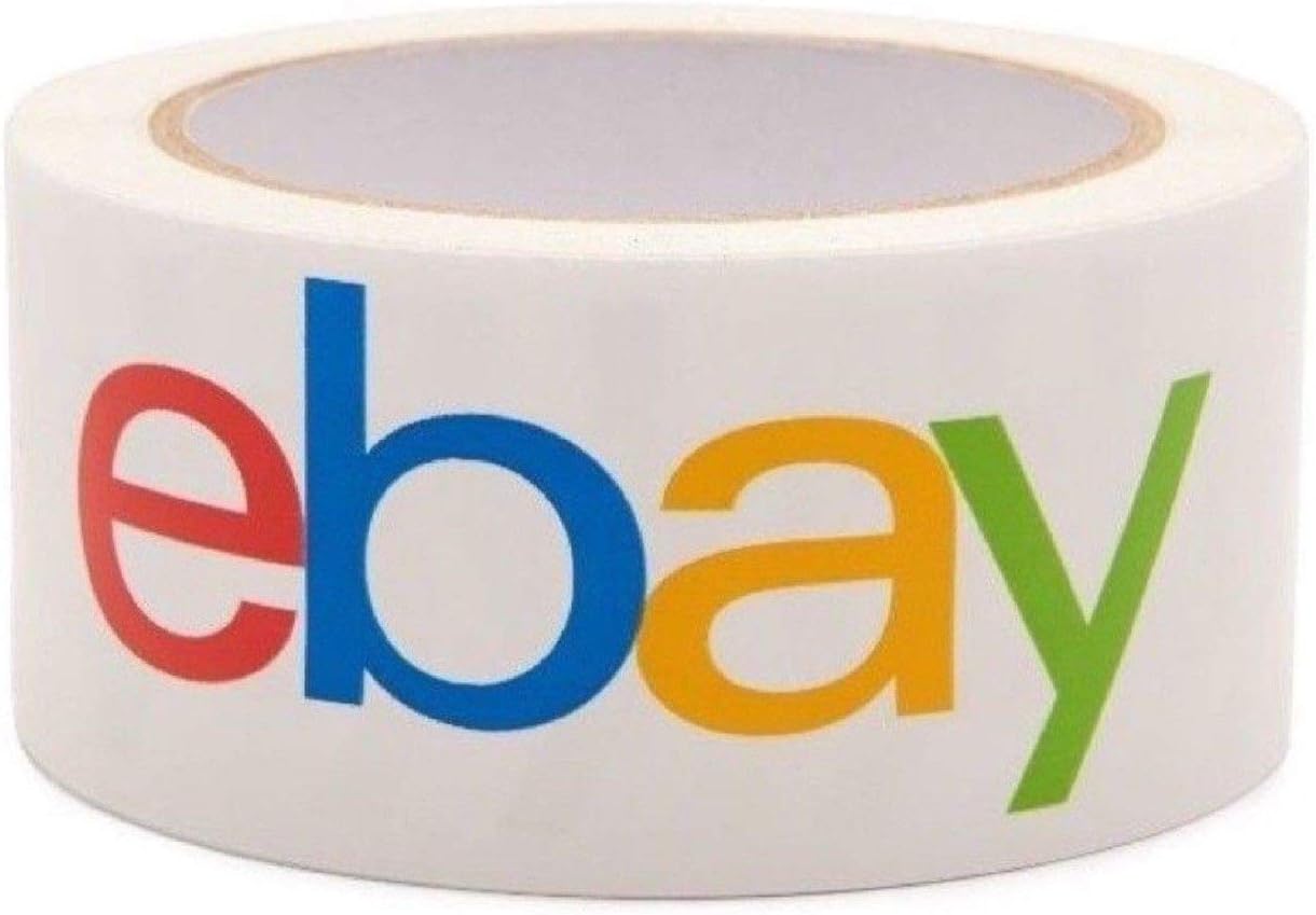 AM-Ink Ebay Branded Packaging Shipping Tape 2" x 75 Yards 2 Mil Thickness (18 Rolls)