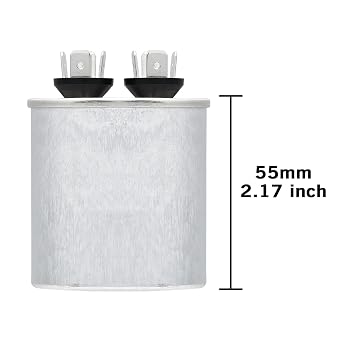 VEXUNGA 5uF 370/440VAC 50/60Hz CBB65 CBB65A Oval Run Start Capacitor 5 MFD 370V/440V Air Conditioner Capacitors for AC Unit Fan Motor Start or Pool Pump or Air Condenser Straight Cool