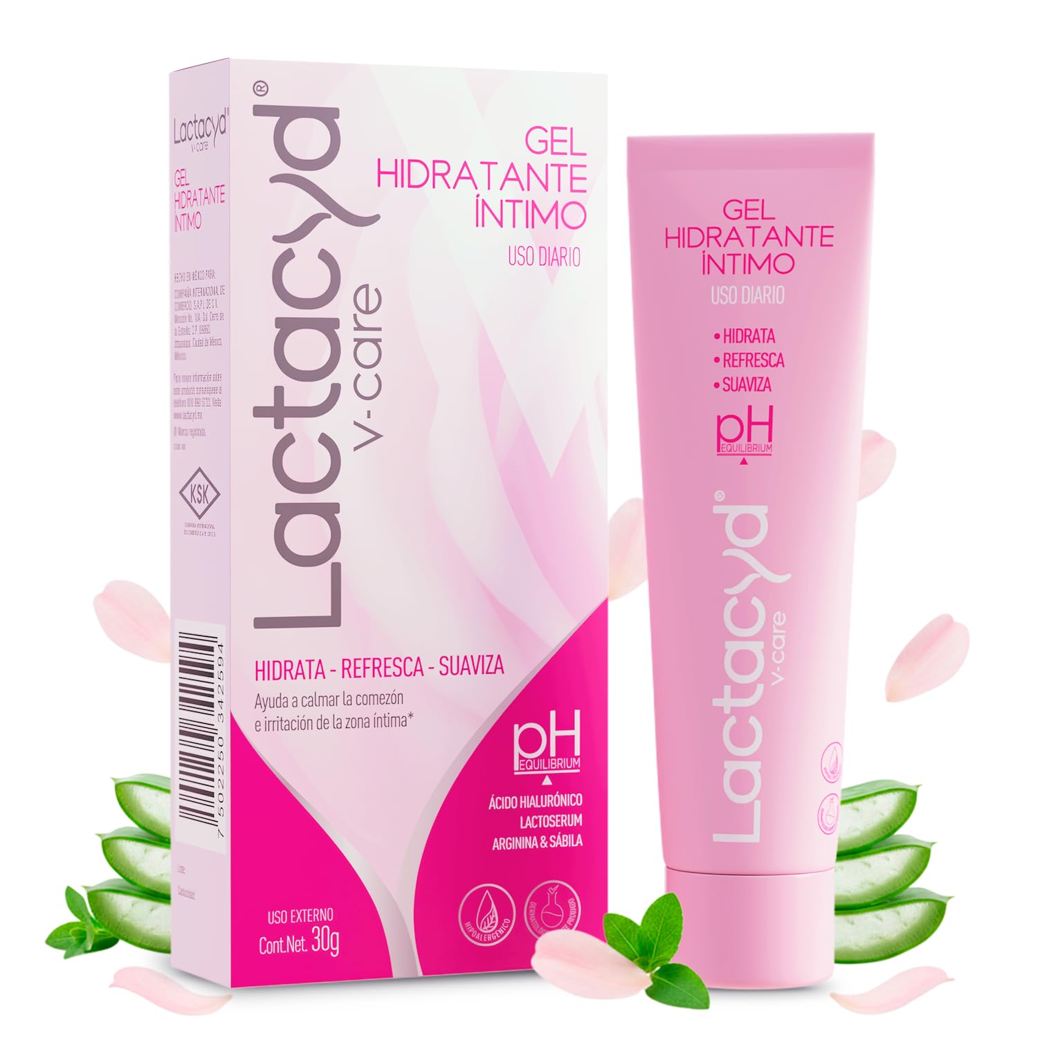 Lactacyd Gel Hidratante ntimo VCare con cido hialurnico, lactoserum,  sbila y arginina; pH balanceado; hidrata, refresca, suaviza; base acuosa  de rpida absorcin; uso diario  30 g | 1Pack : Amazon.com.mx: Salud