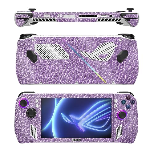 Image of MightySkins Glossy Glitter Skin Compatible with Asus ROG Ally - Purple Pleather | Protective, Durable High-Gloss Glitter Finish | Easy to Apply