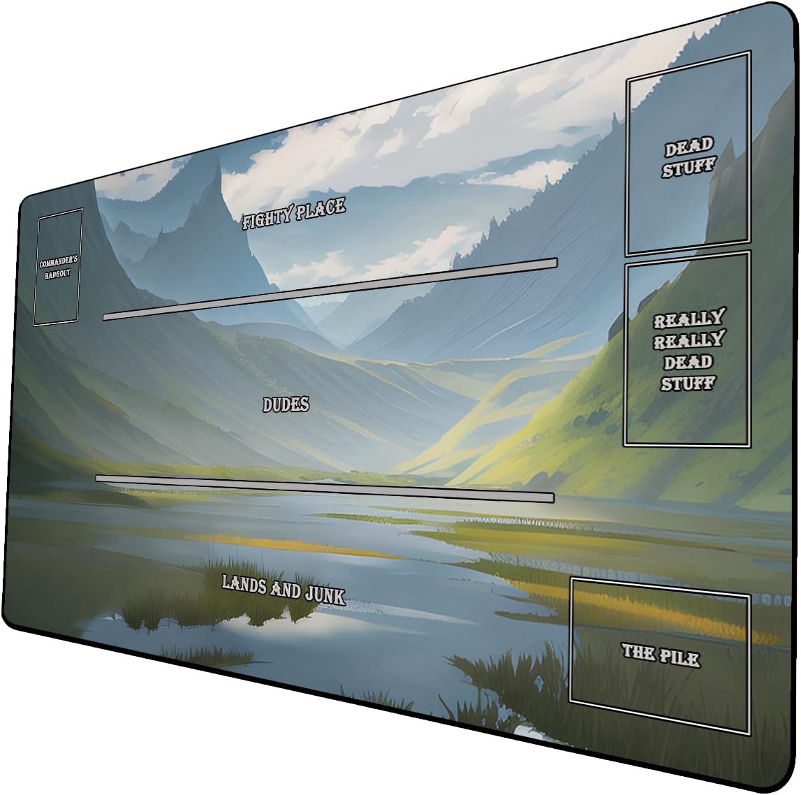 AI Painting TCG Playmat - MTG Trading Card Game Mat with Zones, 24x14 Inches Original Playmats, Smooth Surface for Rubber Collection - Fantasy Dark Vampire Lotus-320