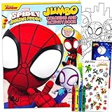 Spidey and Friends Ensemble de livres de coloriage pour enfants, garçons âgés de 4 à 8 ans – Ensemble avec pages de coloriage Spiderman, activités, jeux plus autocollants, crayons Jumbo | Ensemble de livres d'activités Spidey and Friends