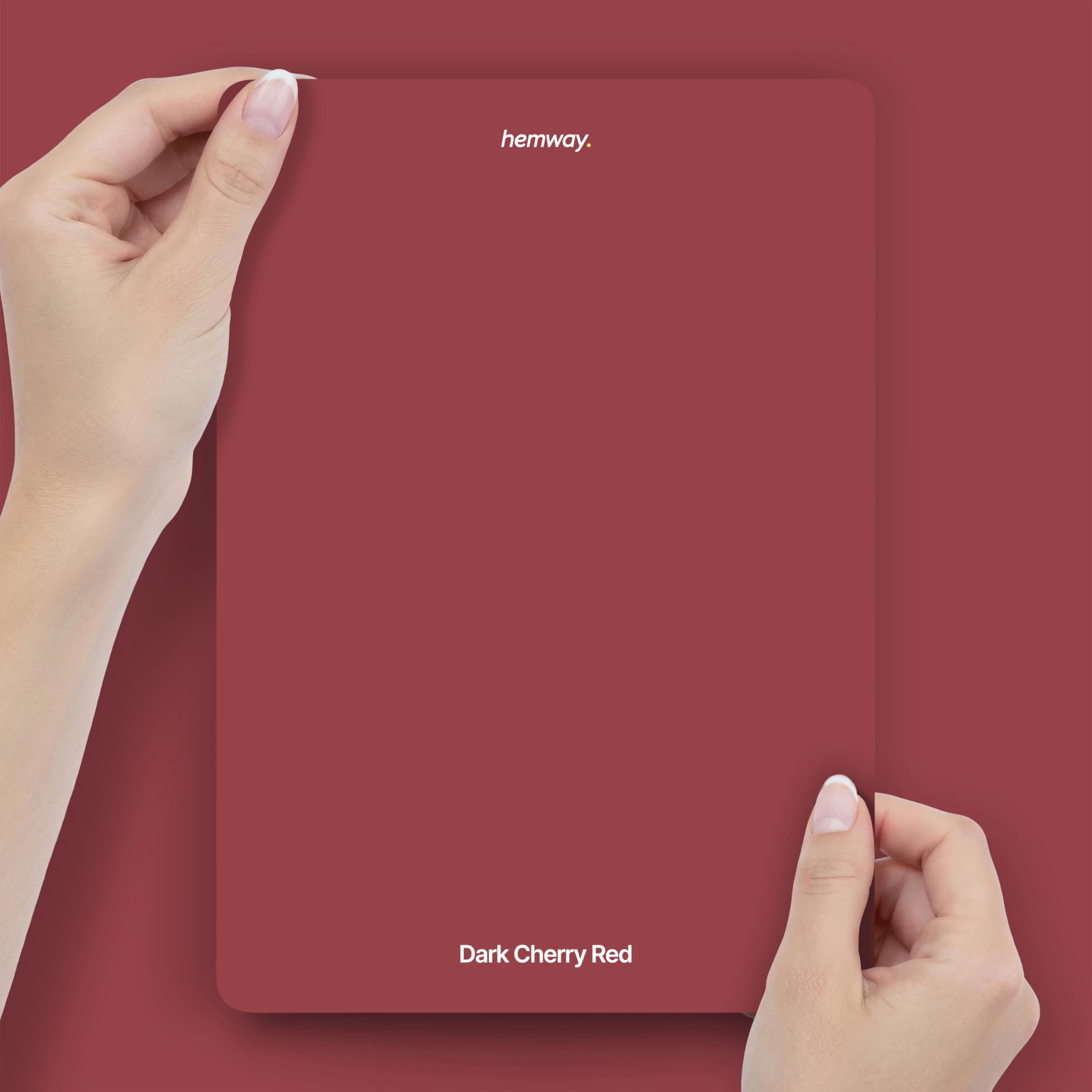 Hemway Dark Cherry Red Peel & Stick Sample Chalk Paint | A5 Accurate Colour Swatch, Mess-Free Alternative to Paint Tester Pots, Easy To Use, Eco-friendly, for Interior Furniture & Walls