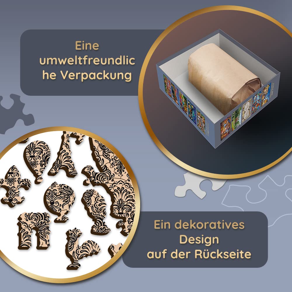 Trefl - Holzpuzzle, Buntes Katzenpuzzle - 1000 Teile, Wood Craft, unregelmäßige Formen, 100 Tierfiguren, hochwertiges modernes Puzzle, DIY, für Erwachsene und Kinder, holzpuzzle Erwachsene