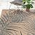Gertmenian Indoor Outdoor Area Rug, Classic Flatweave, Washable, Stain & UV Resistant Carpet, Deck, Patio, Poolside & Mudroom, 5x7 Ft Standard, Royal Palm Leaf, Brown Black