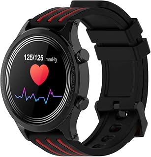 Zeerkeers Fitness Tracker, IP68 Waterproof Touch Screen Fitness Smart Watch with Heart Rate Monitor, Step Counter, Sleep Monitor, Pedometer Calorie Counter, Activity Watch for Women Men (black-red)