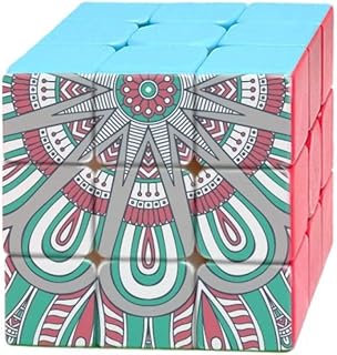Printing Repeat Cloth Colorful Petal Art Magic Cube Puzzle 3x3 Toy Game Play