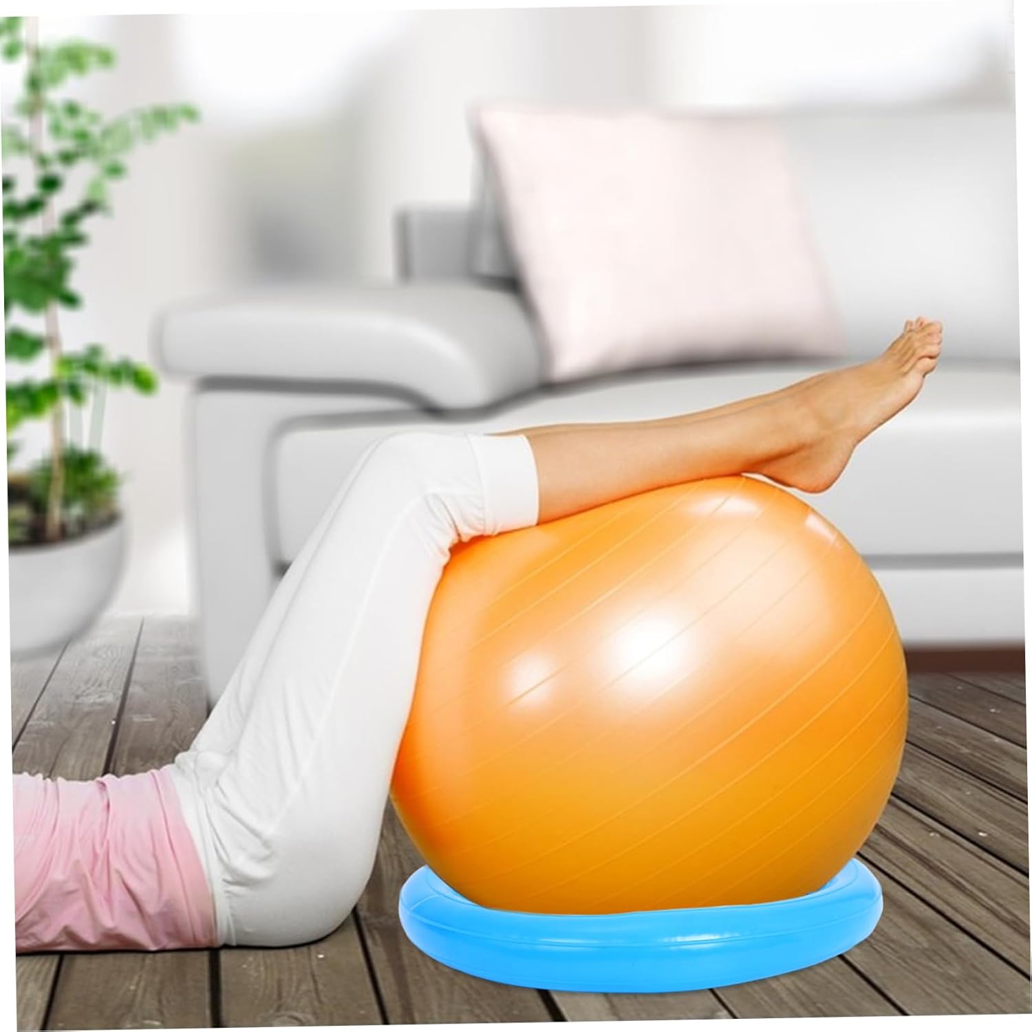 YARNOW Yoga Ball Base Ring for Stability Easy to Assemble Exercise Ball Holder for Home Office Gym for Safe