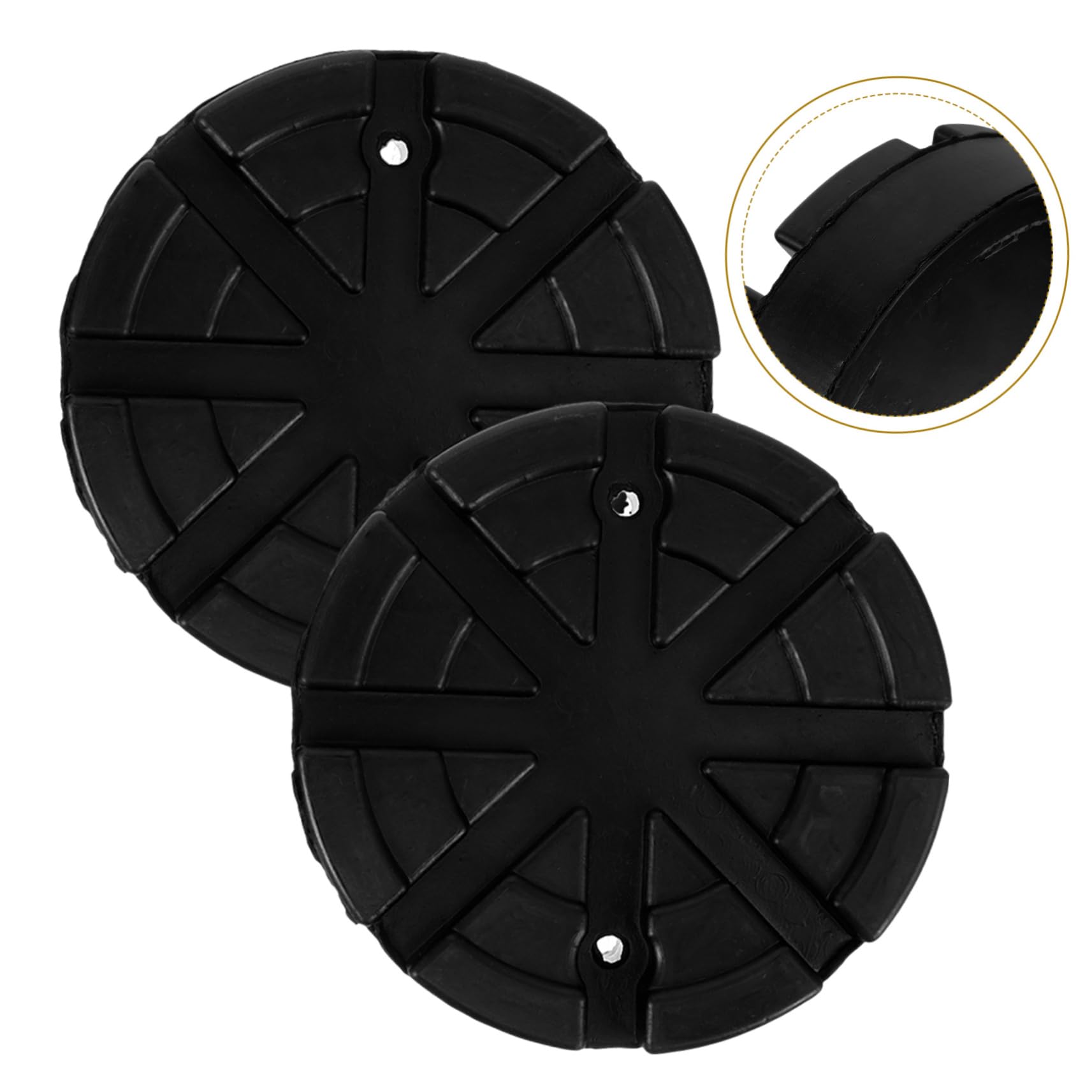 GANAZONO Cuscinetti in Gomma Per Cric Da Pavimento 2 Pezzi Antiscivolo Resistenti Per Sollevamento Veicoli Accessori Compatibili Martinetti Idraulici e Stabilizzatori Camper Rimorchio