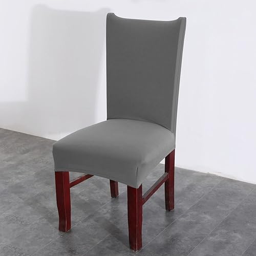Miniatura 3 de Fundas para silla de comedor Yisun, fundas elásticas para silla de comedor, funda protectora para silla de comedor, Tela mezcla de poliéster, Gris