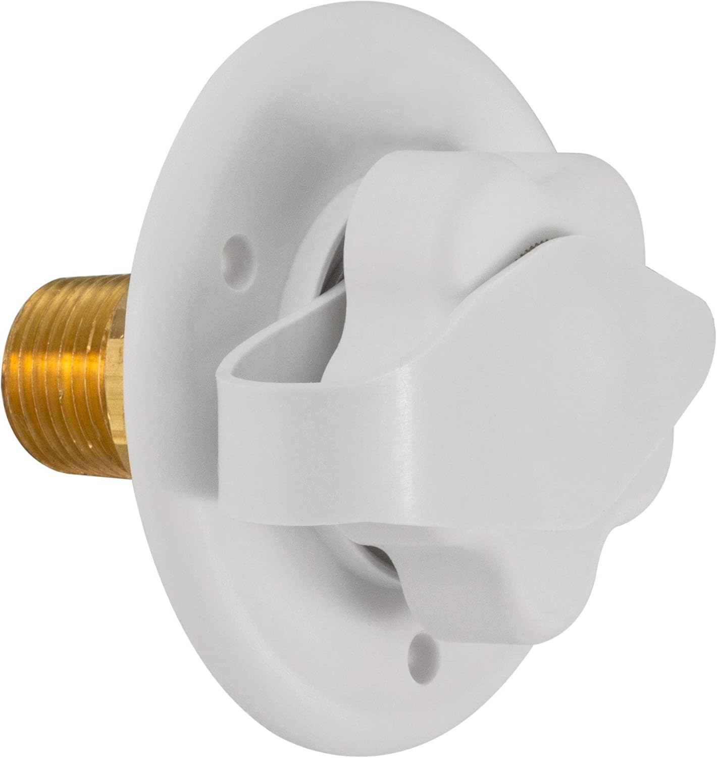 RecPro RV Camper Motorhome Trailer Marine White City Water Fill Inlet Flange Brass with Check Valve (No Hose Elbow) | Made in America : Automotive