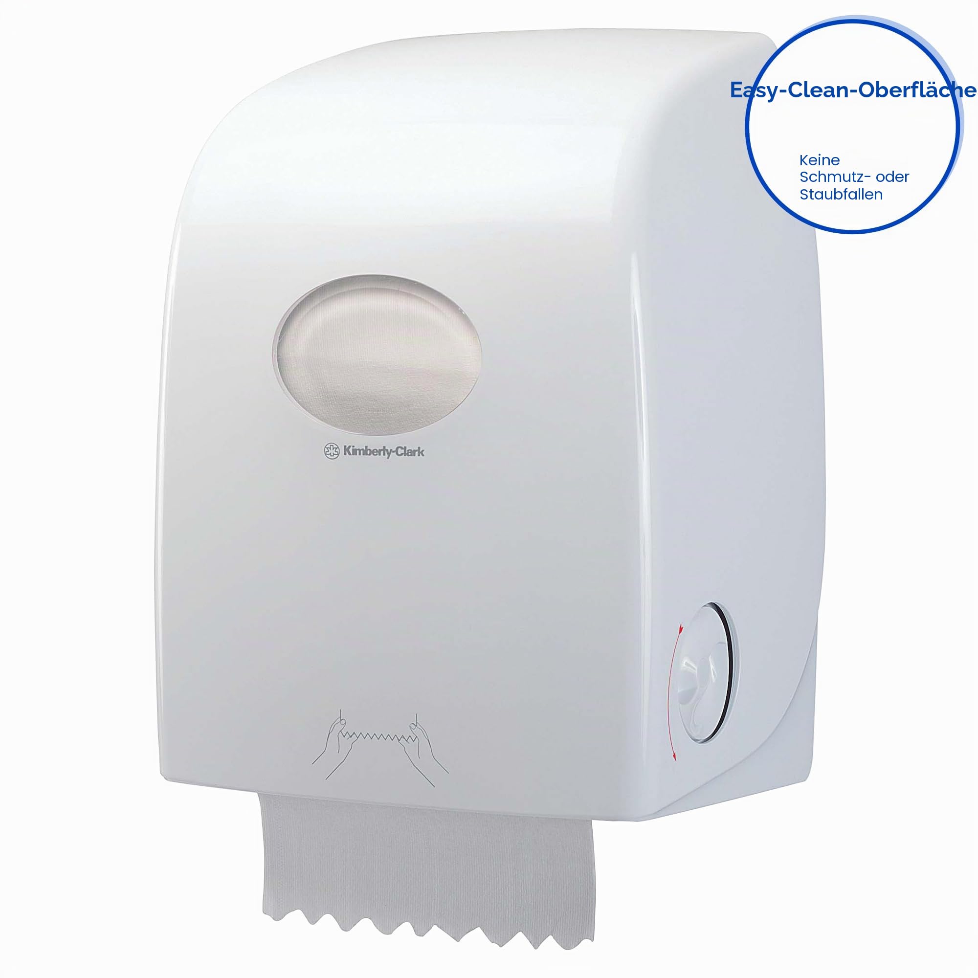 Aquarius™ Handtuch-Spender 6959, weißes schickes Papiertuchspender mit berührungsfreier Ausgabe, für weniger Kreuzkontamination, 1 x Papiertuchspender
