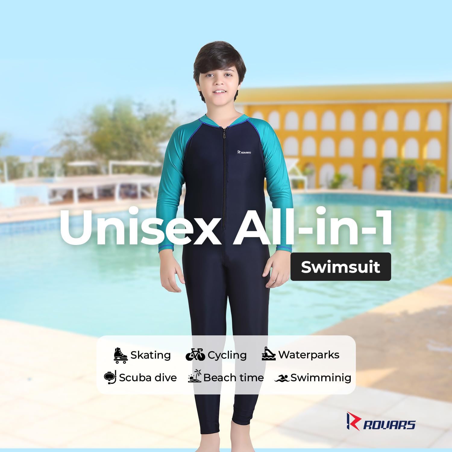 ROVARS Boys UFDS Navy Blue Green_6-7YRS