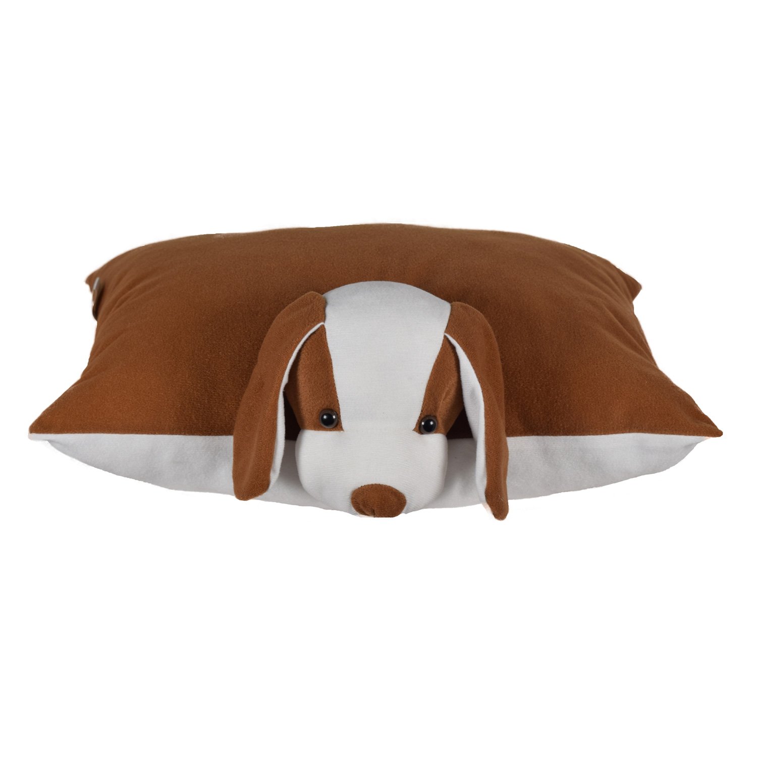 Ultra 18 Inch Baby Dog Folding Cushion Pillow Fully Stuffed Soft Plush Toy for Kids in Brown | Animal Toy | Birthday Gift | Anniversary | Christmas | Diwali | Home Décor