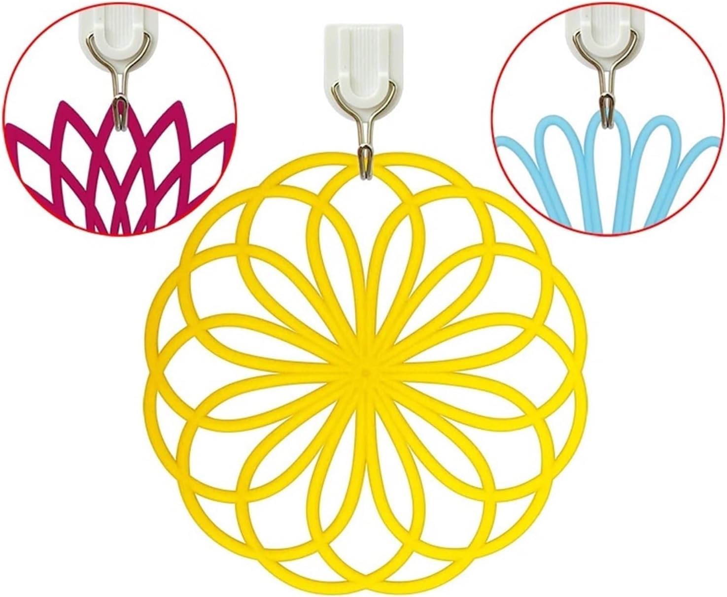 Estera De Salvamanteles De Silicona Almohadillas Tejidas De Flores Geométricas Mantel Individual Resistente Al Calor Insed Duradero Decoración De Mesa,Rose