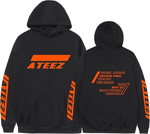 CHAIRAY Kpop ATEEZ Album Treasure Hoodie Wooyoung San Mingi Yeosang Pullover Hooded Sweater