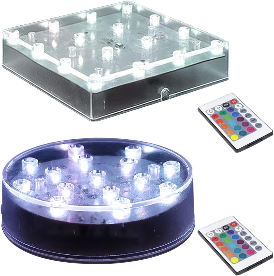 LARDUX Rechargeable Round LED Light Base & Square LED Light