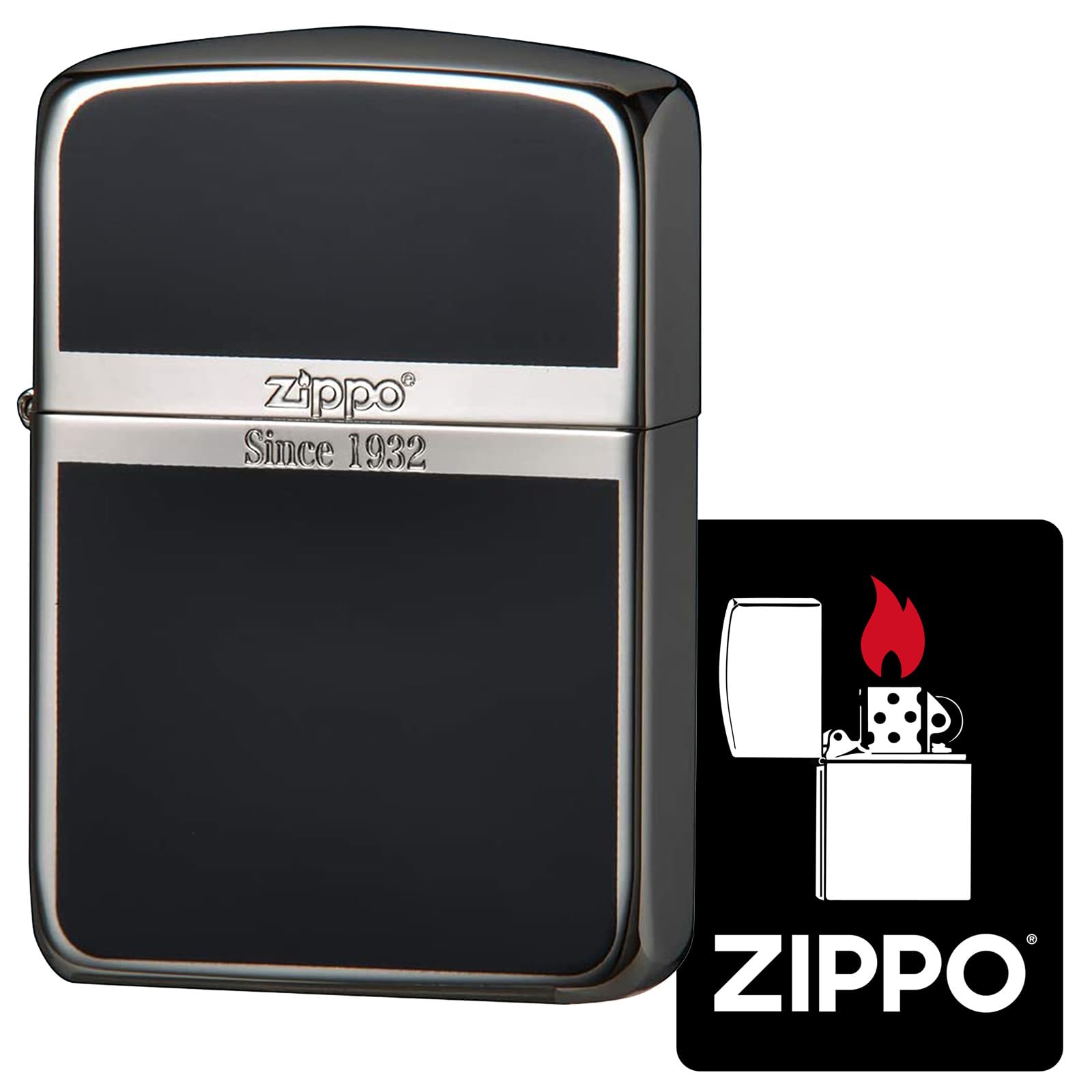 Zippo 1941BK-Z Windproof Brass Lighter Double-Sided 1941 Replica