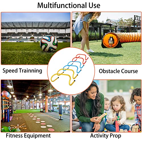 Tnzmart Multicolor Sports Hurdles 6 Pack Durable Pvc Agility Training Hurdles Lightweight Speed Hurdles Set For Sports Practice #TOP6