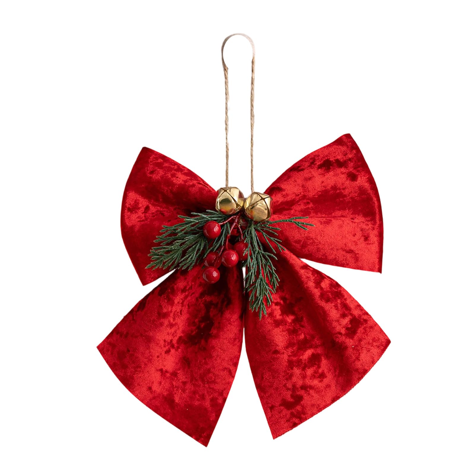 Jazuaiao Christmas Tree Bows Fabric Decorations for Holiday Homes, Elegant Design & Joyful Celebrations Christmas Tree Decoration Bow Ornaments