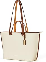 MOKOBARA The Belle Tote Vegan Leather Solid Oversized Tote Bag for Women (Coconut Cream 3.0, White)