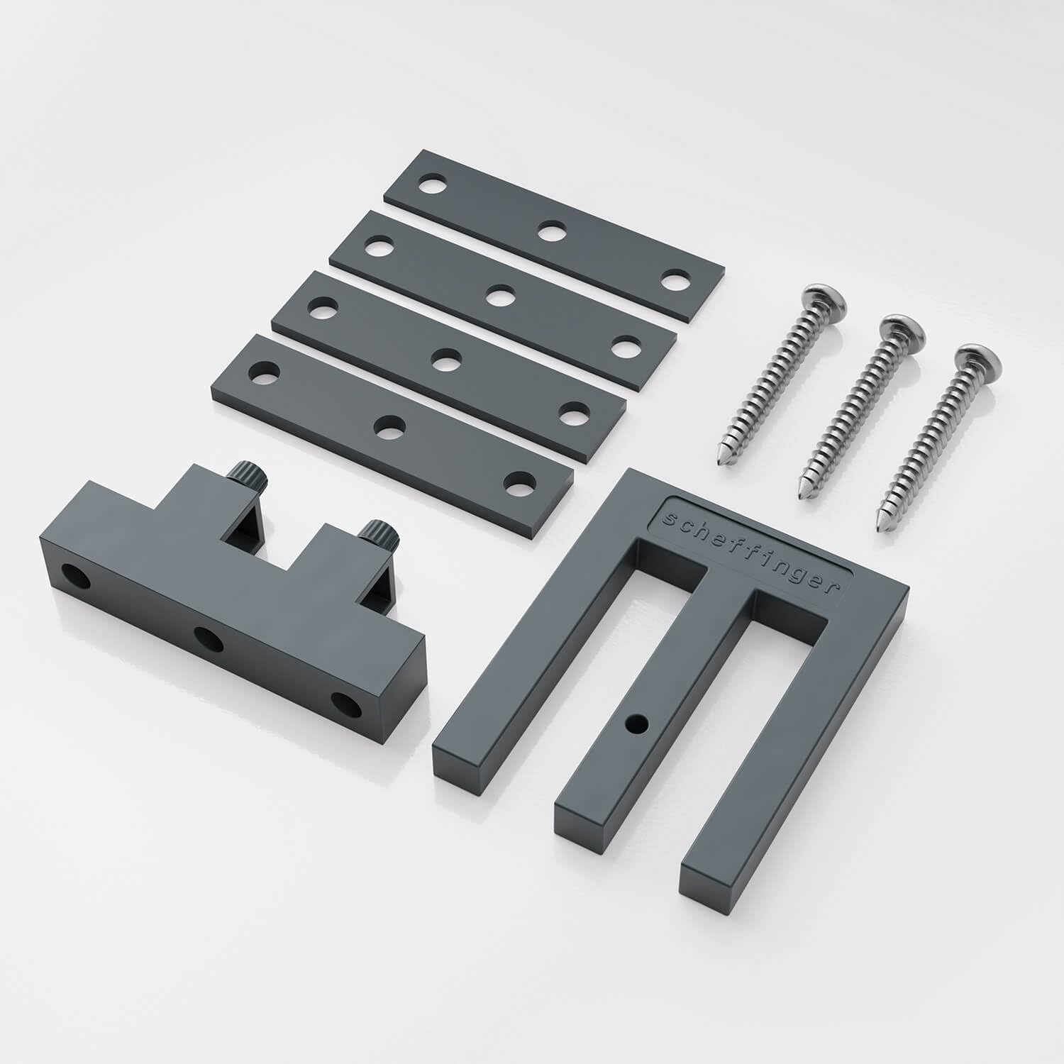 Seguro de Ventana Scheffinger EM3 para Ventanas o Puertas de plástico/Madera/Aluminio, Gris, EM3_Grau