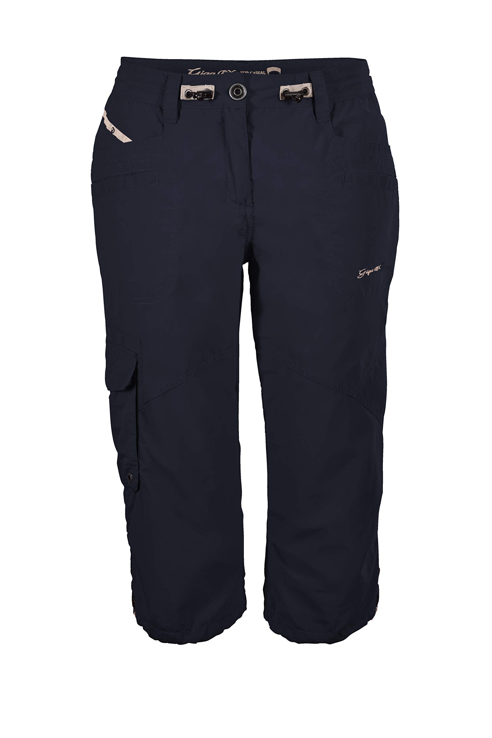 G.I.G.A. DX Fenia pantalón Capri fenia para Mujer - pantalón Cargo 3/4 de Verano para Mujer - Bermuda para Mujer - pantalón Corto con Bolsillos - Cintura Ajustable Mujer