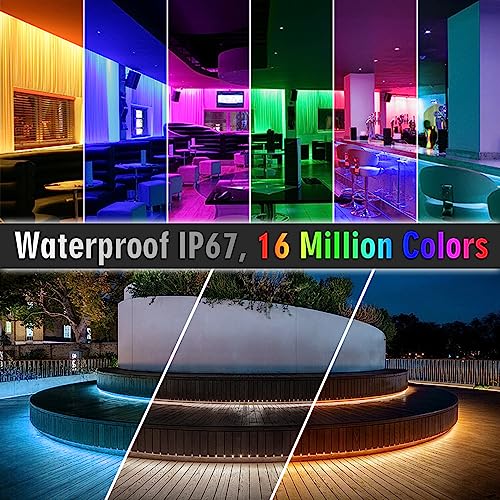 Tira LED RGB CCT impermeable IP67 24V 16.4ft miniatura 7