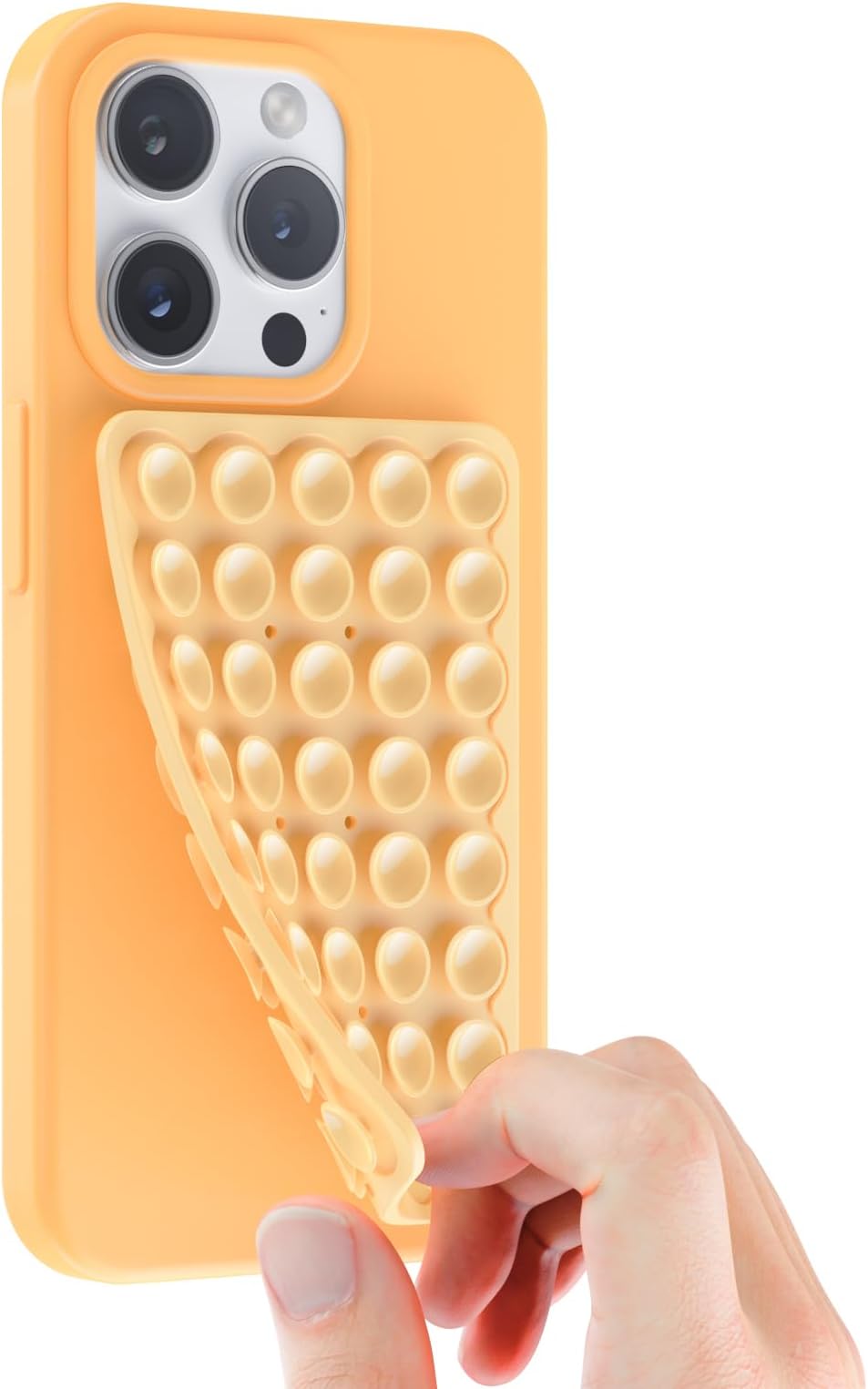 Silicone Suction Cup Phone Case Mount Double Sided, Silicon Sticky Phone Grip with Higher Suction Power for Cell Phone, Hands-Free Phone Accessories Holder for Selfies and Videos, Baby Yellow