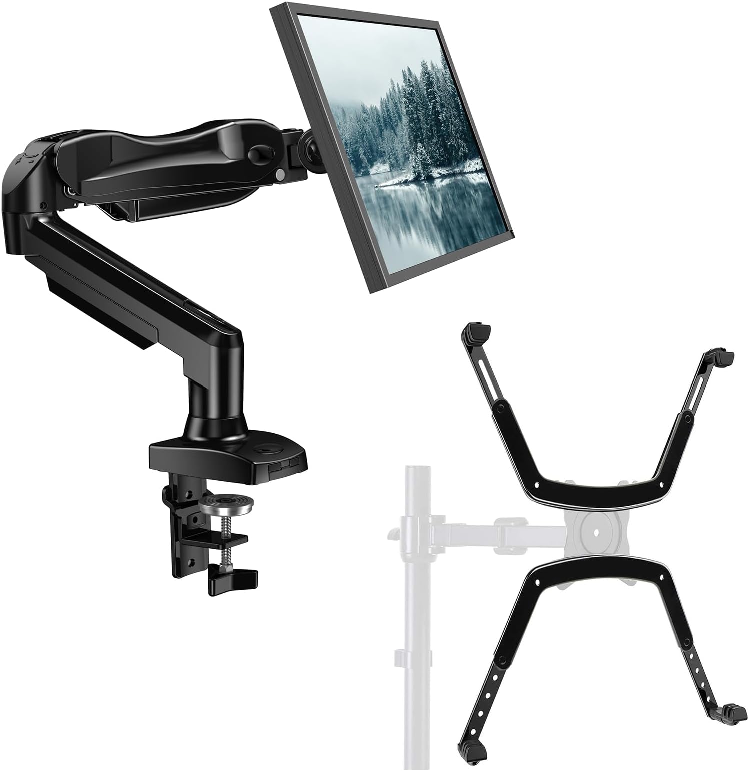 Amazon.com: HUANUO Single Monitor Mount&Universal VESA Mount Adapter ...