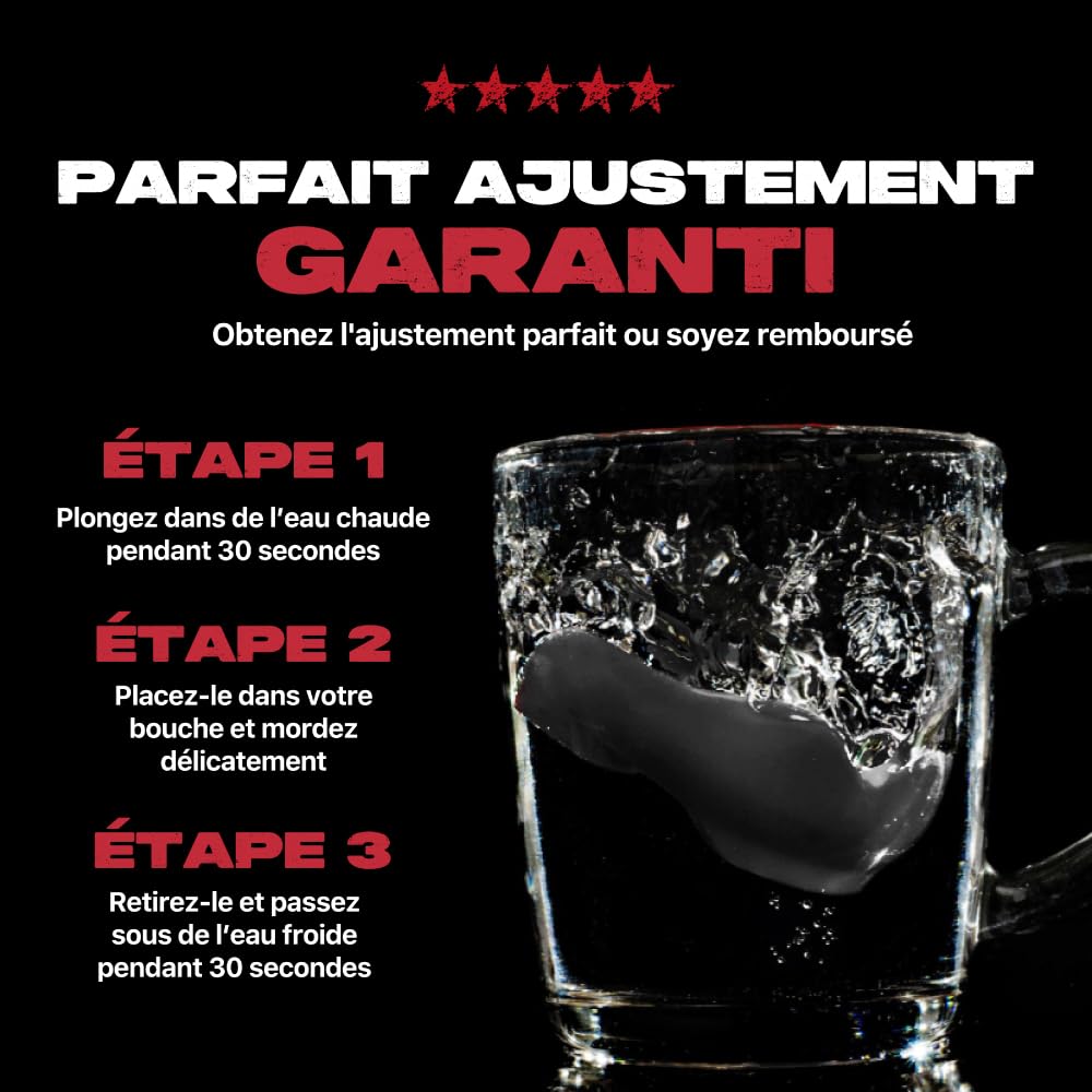 SAFEJAWZ Sport Protège-Dents pour Appareil Orthodontique. Protection intégrale pour Tous Les Sports, notamment Le Rugby, MMA, Hockey, Les Arts Martiaux et la Boxe (Noir)