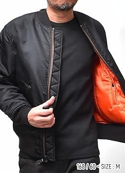 Amazon | [ヒューストン] MA-1 フライトジャケット メンズ （ アウター